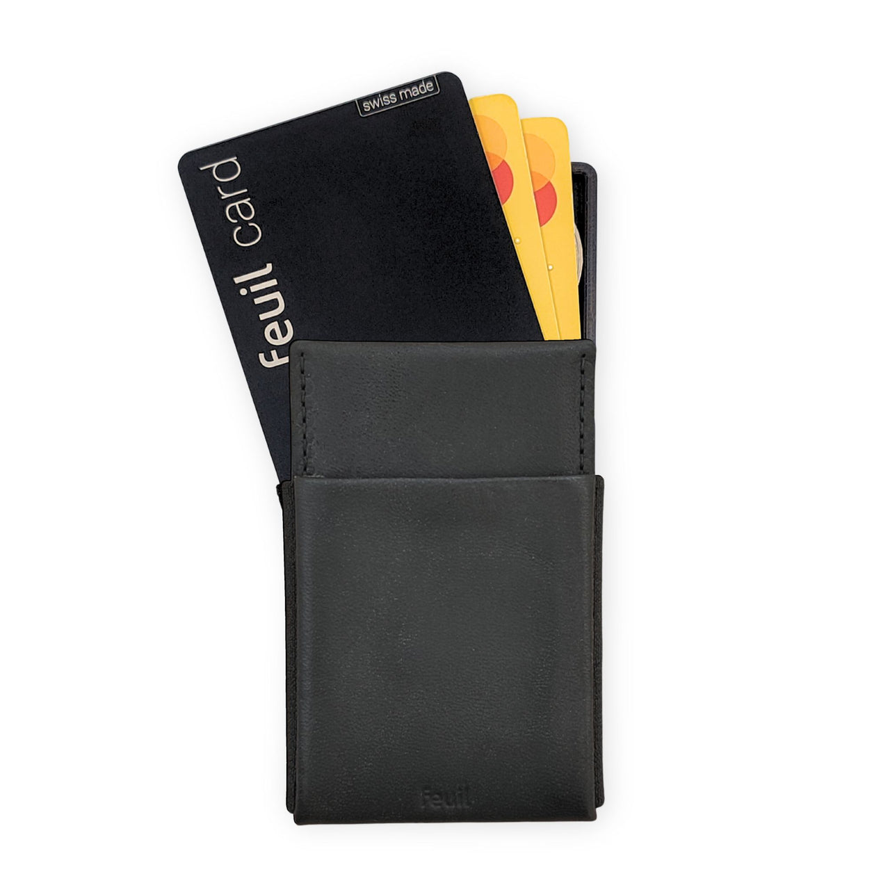 Wallet Portemonnaie Geldbörse mit RFID Schutz | Leder Farbe Schwarz | mit Münzfach und Geldscheine - feuil wallets | accessories