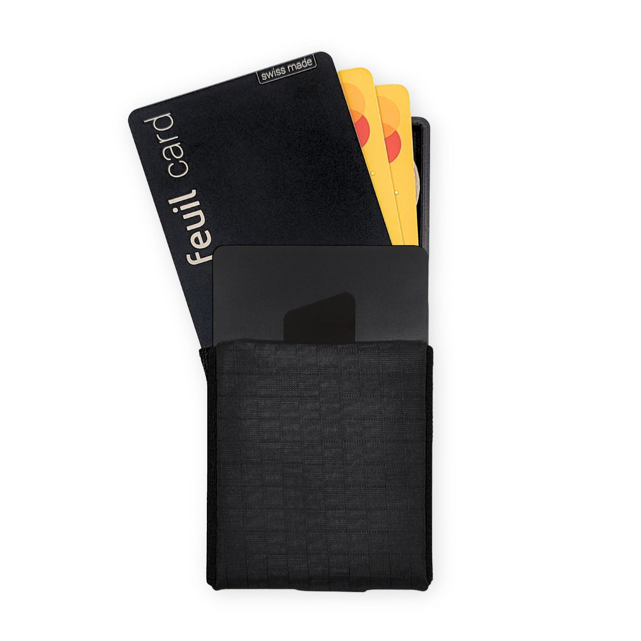 slim wallet ULTRALIGHT mit RFID Schutz in der Farbe Schwarz | Vorderansicht - feuil wallets | accessories
